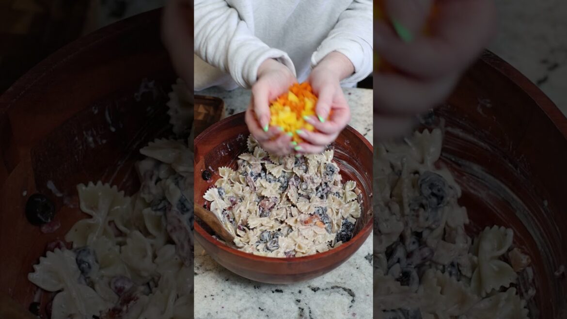 Bacon Ranch Pasta Salad #pastarecipe #pastasalad #pastasaladrecipe