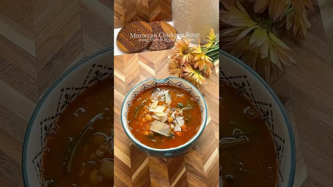 MOROCCAN CHICKPEA SOUP #recipe #easydinnerrecipe
