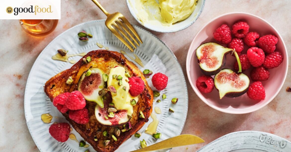 Brioche French toast with whipped honey butter