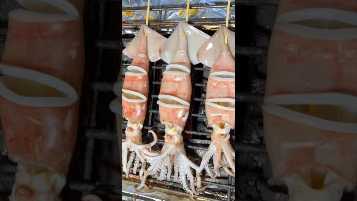 Grilled Whole Squid in Taiwan