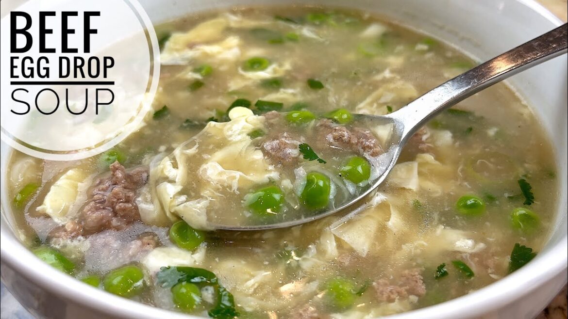 Beef Egg Drop Soup | Simple Ground Beef Soup Recipe | West Lake Beef Soup Recipe