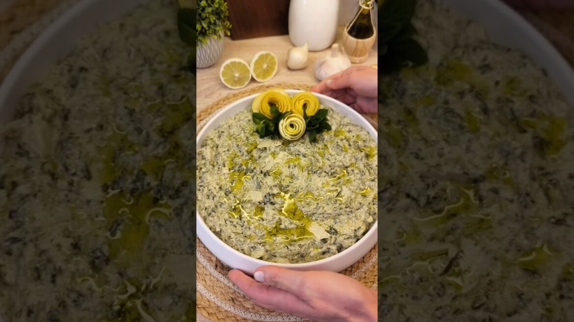 Vegan artichoke and spinach dip Lebanese style #vegan #healthy #cookingchannel #lebanesecuisine