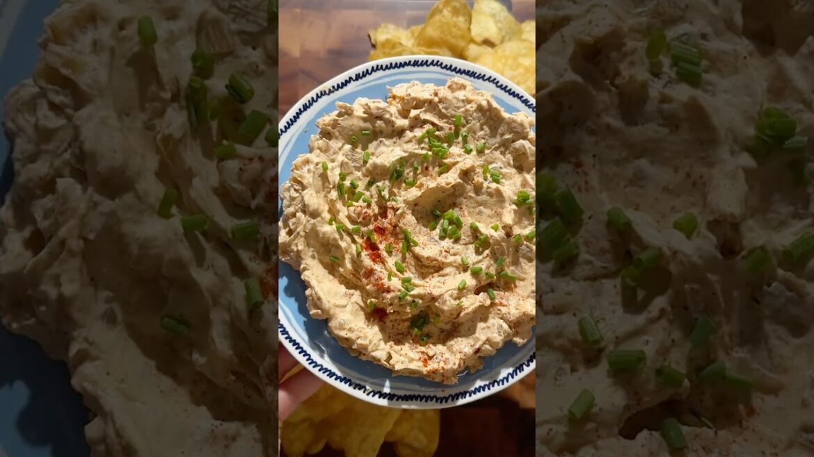 Smoky Caramelizon Onion Dip #recipe #appetizer