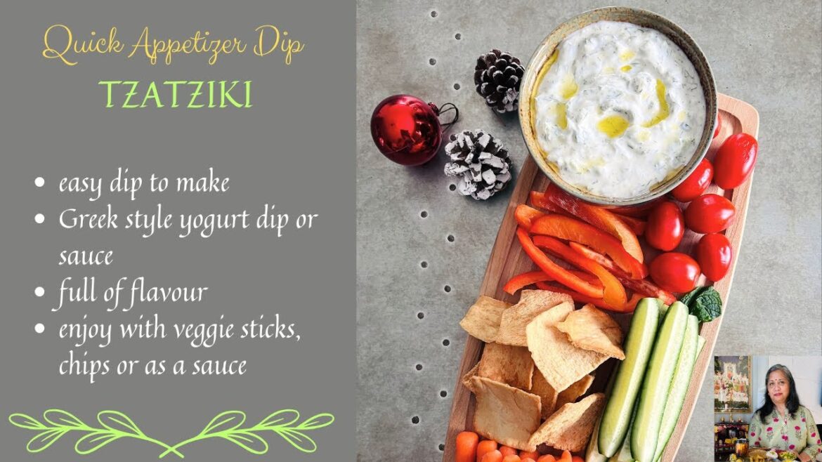 TZATZIKI, GREEK STYLE YOGURT DIP OR SAUCE | GREEK CUCUMBER YOGURT DIP