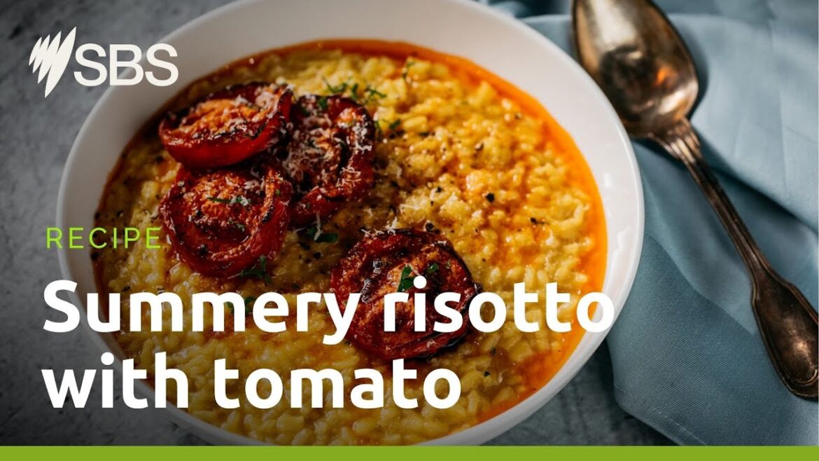 Saffron risotto with roast tomatoes | The Cook Up with Adam Liaw
