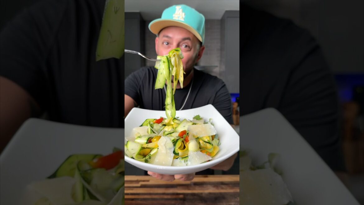 Zucchini Ribbon Salad! #shorts Zucchini Ribbon Salad! #shorts