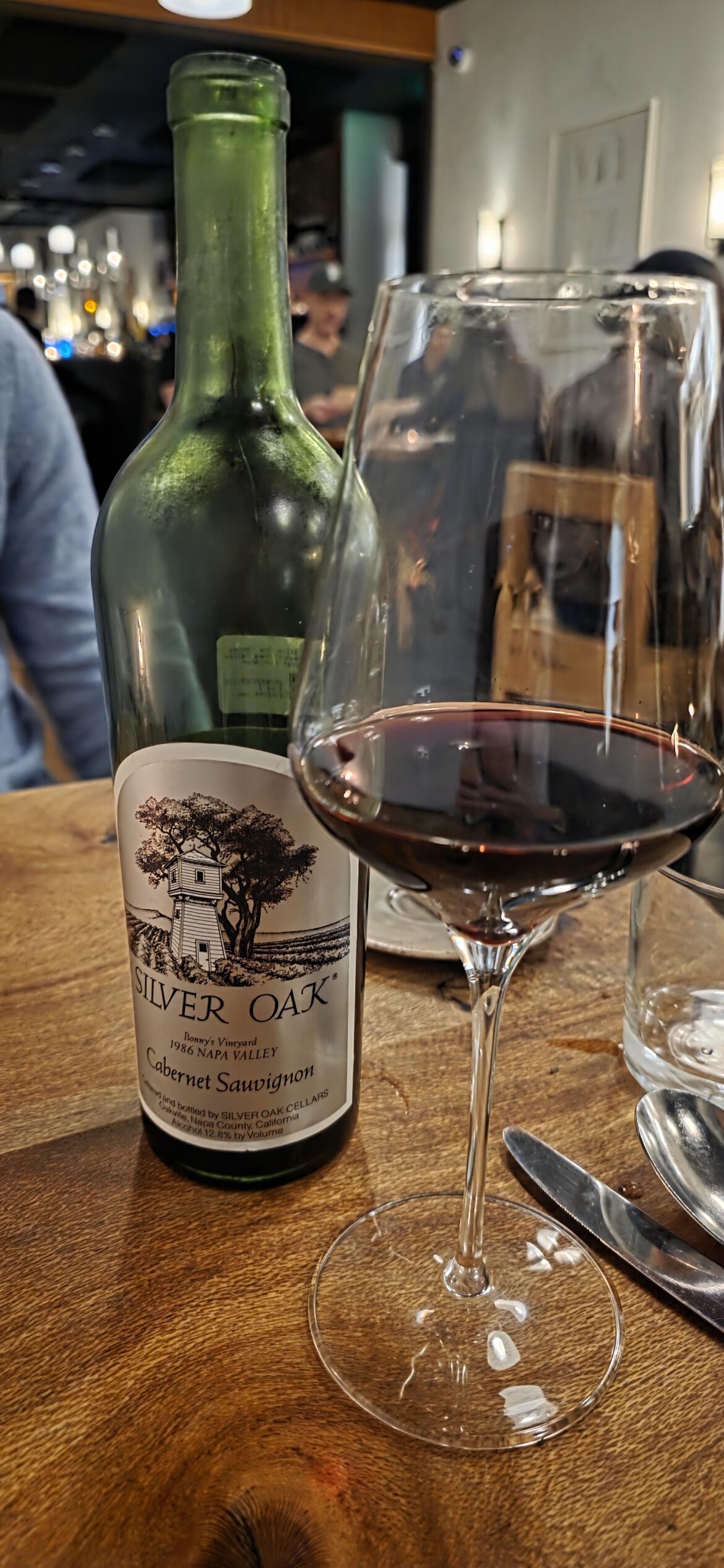 1986 Silver Oak Bonny's Vineyard, back when Silver Oak was special!