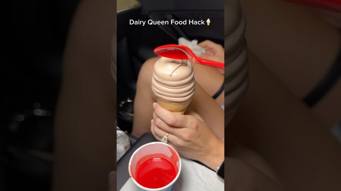 Eating Dairy Queen’s NEW Chocolate Dipped Ice Cream Food Hack!