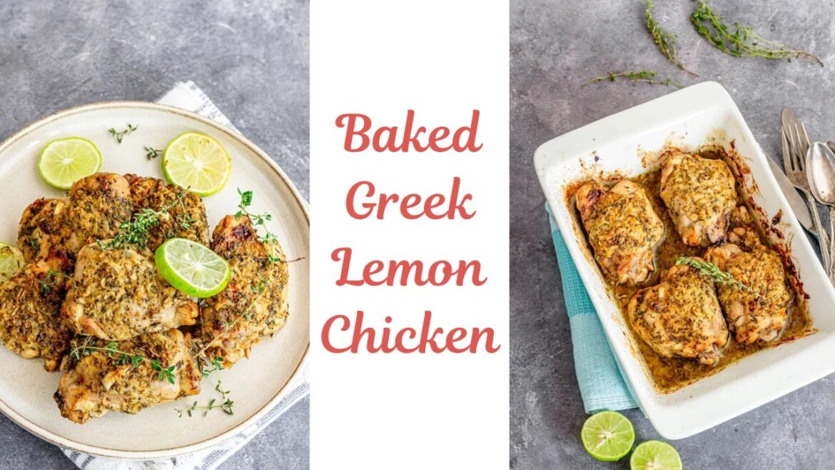 Baked Greek Lemon Chicken | Mediterranean Style Baked Chicken with Oregano & Thyme | Flavor Quotient