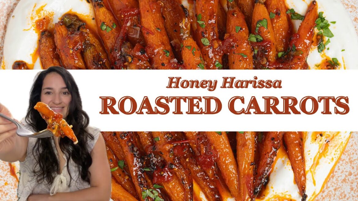 Roasted Honey Harissa Carrots with Garlic Yogurt