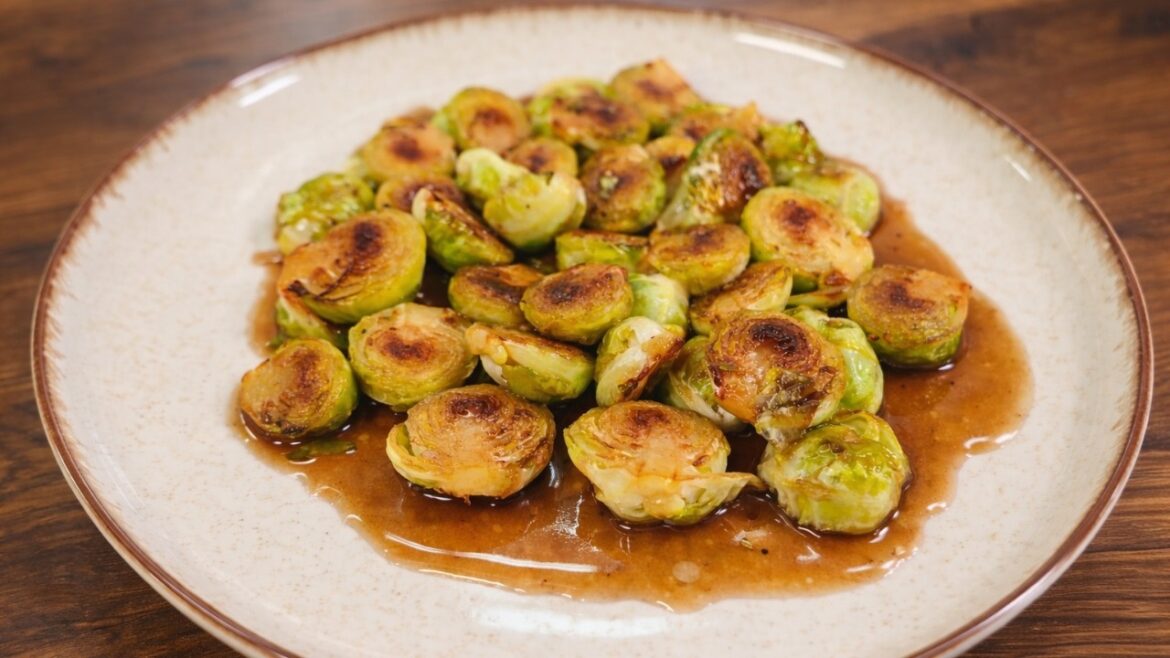 Brussel Sprouts Recipe | Pan Fried Brussel Sprouts | Balsamic And Honey Glazed  Brussel Sprouts