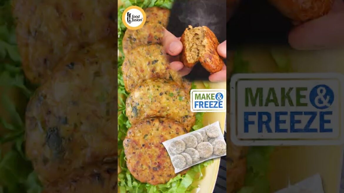Make and Freeze Chicken Patty Kabab Ramadan Special Recipe by Food Fusion