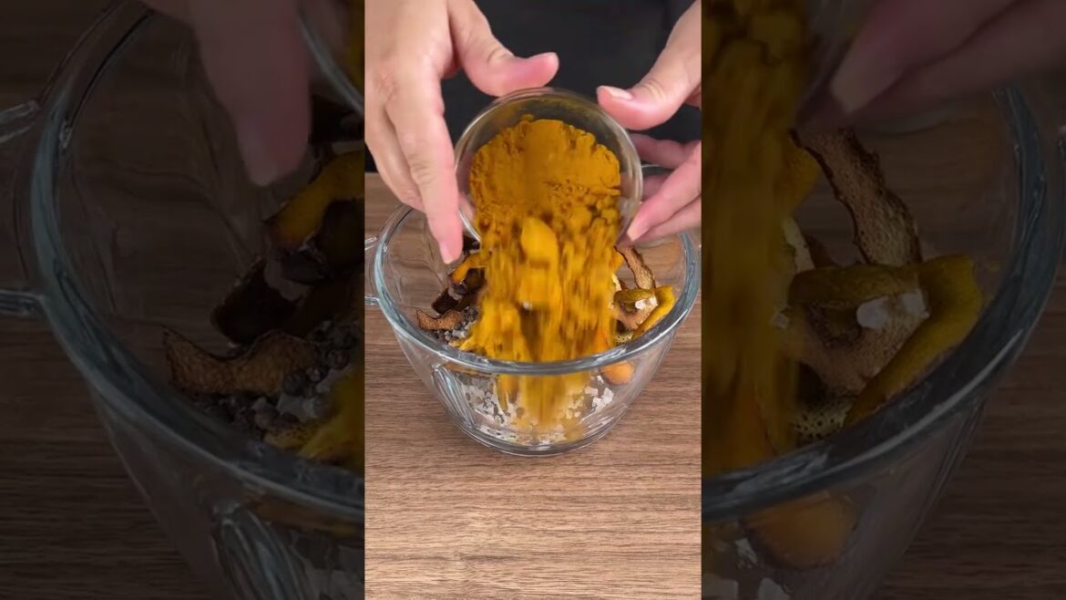 Homemade seasoning with orange peel.