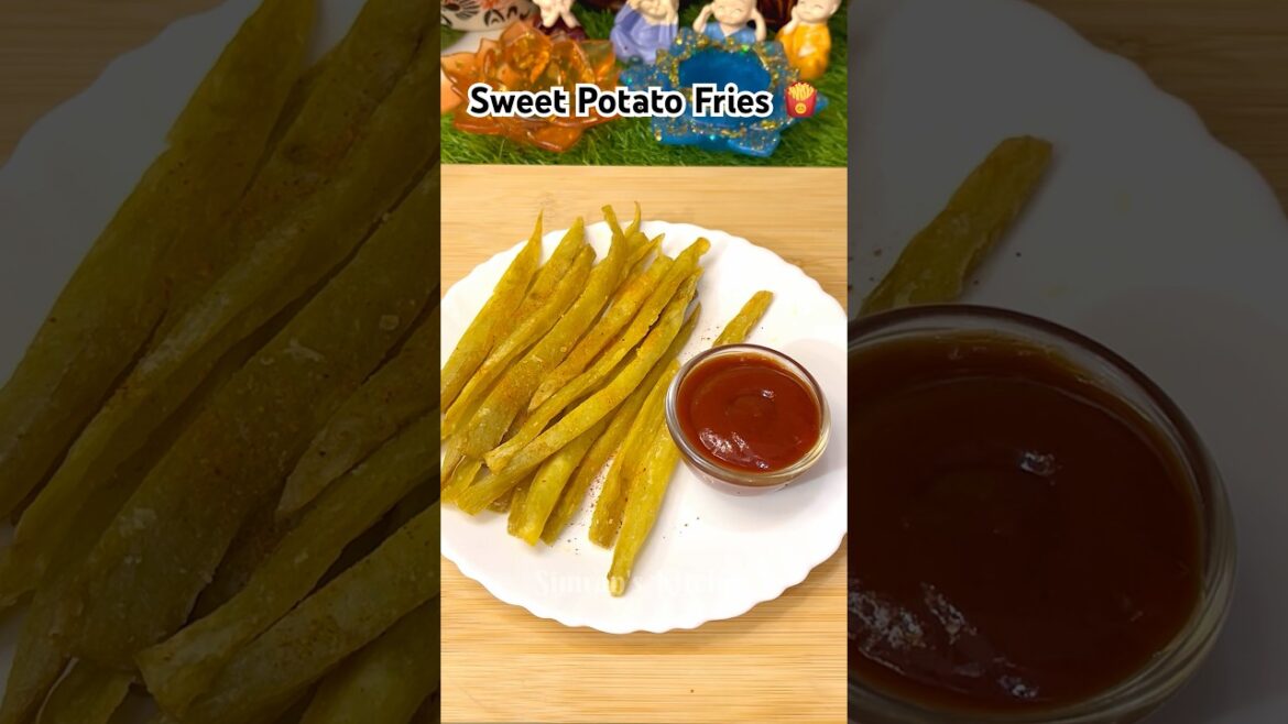 Crispy Sweet Potato Fries Recipe #shorts #fries #recipe #food #youtubeshorts #viral #trending #yt