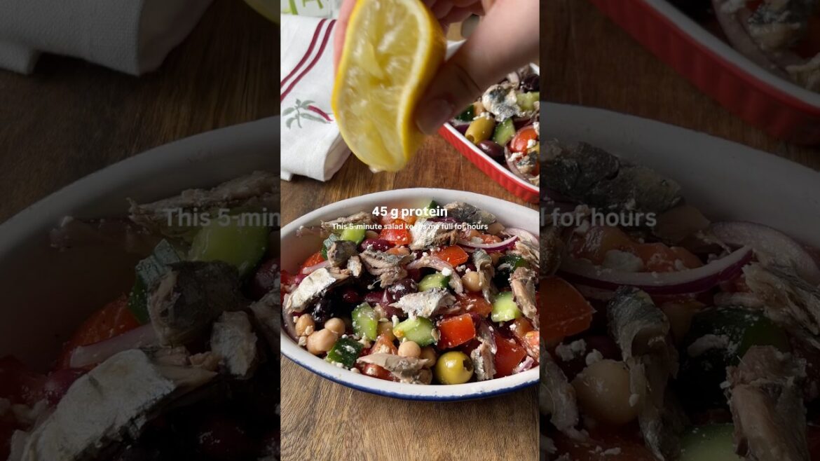 5-Minute High-Protein Salad Keeps Me Full for Hours (45g Protein) 5-Minute High-Protein Salad Keeps Me Full for Hours (45g Protein)