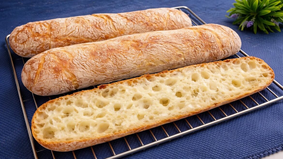 CIABATTA Brot: 3 Tassen❗Italienisches Brot❗Flüssiger Teig, schnell und einfach. CIABATTA Brot: 3 Tassen❗Italienisches Brot❗Flüssiger Teig, schnell und einfach.