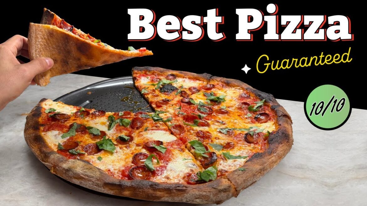 Home Baking a Large, Artisanal New York Style Pizza! (Recipe included)