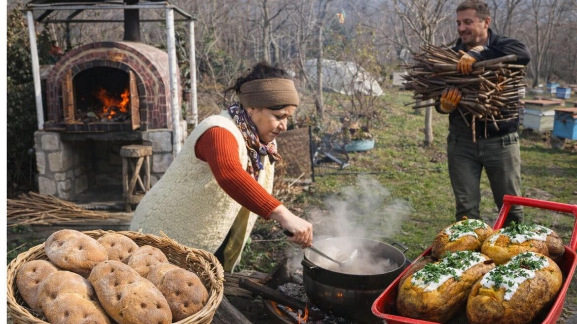 Homemade Potato Breads | Turkish Stuffed Potato KUMPIR #potato