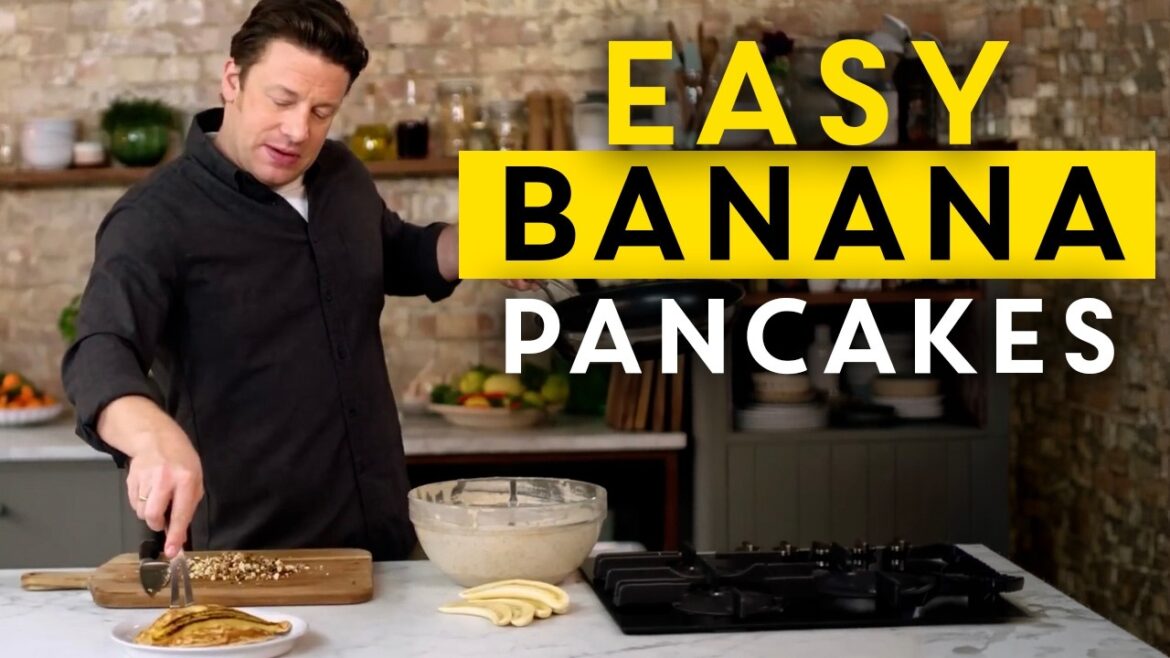 Easy! Banana Pancakes Recipe | Jamie Oliver