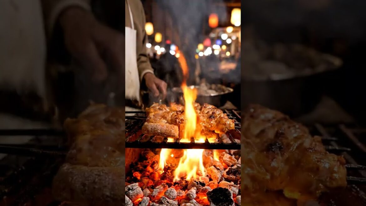 Juicy Moroccan Chicken Brochettes ASMR | Marrakech Night Market Street Food Juicy Moroccan Chicken Brochettes ASMR | Marrakech Night Market Street Food
