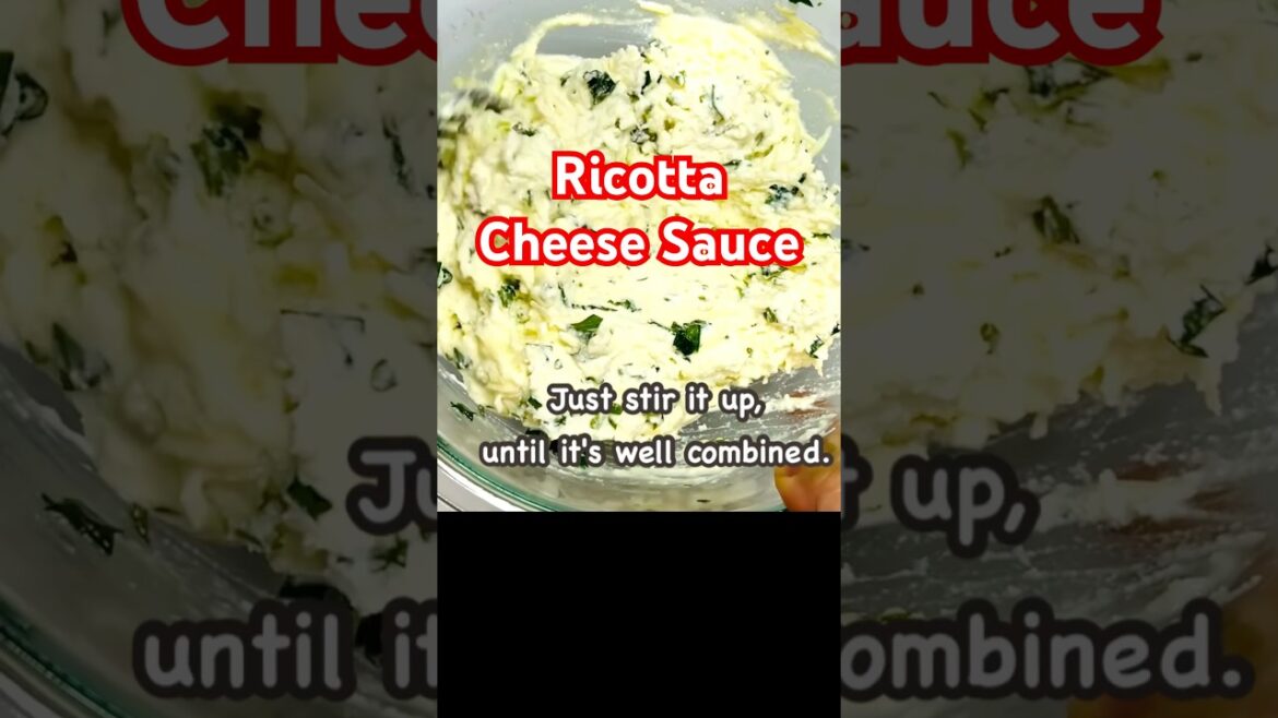 Creamy Ricotta Cheese Sauce Recipe for the Perfect Lasagna #food #shorts #shortvideo