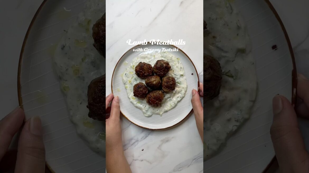 Juicy Lamb Meatballs with Creamy Tzatziki | A Mediterranean Combo That’s Bursting with Flavour