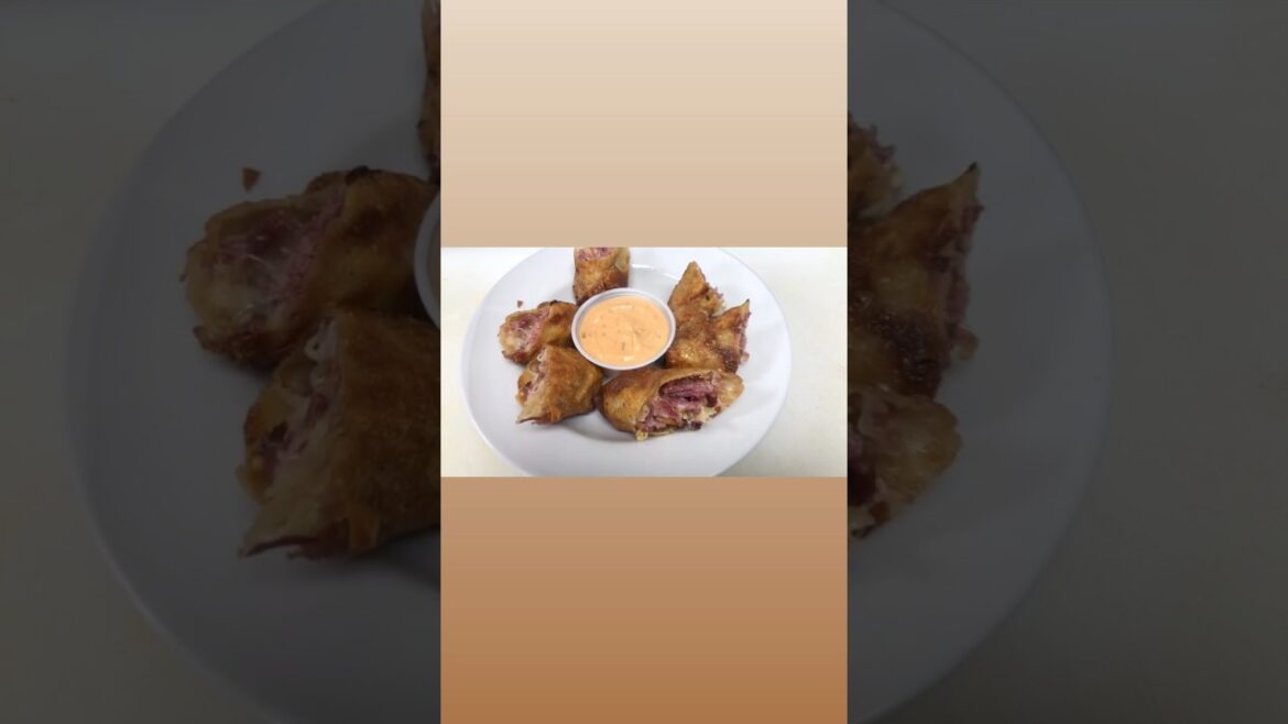 Reuben egg rolls