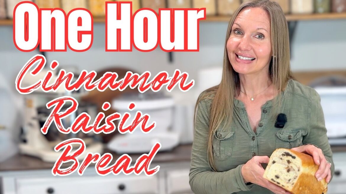 One Hour Cinnamon Raisin Bread - Easy Homemade Loaf in 1 Hour Stand ...