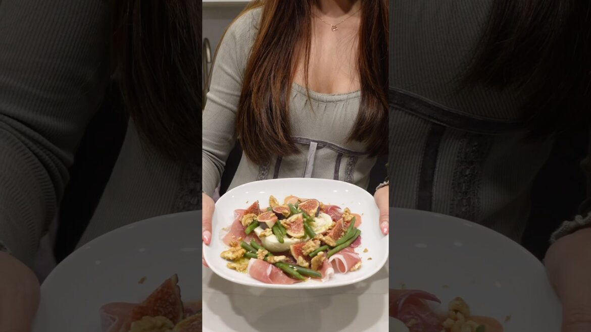 Parma ham, Fig & mozzarella Salad #food #cooking #salad #easyrecipe #recipe #foodie #short #ytshorts