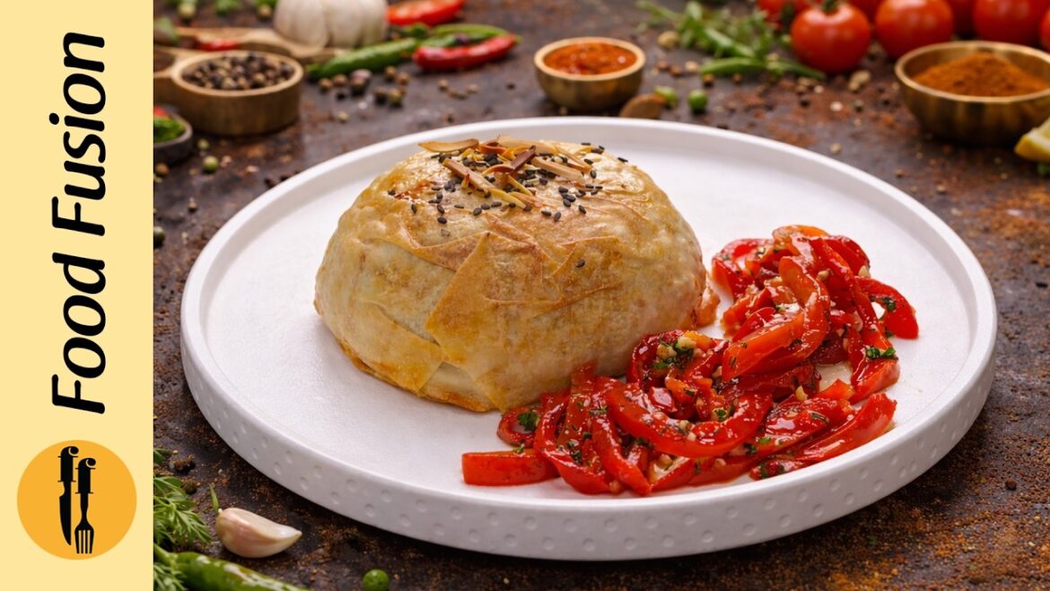 Crispy Ouzi Pockets with Turkish Roasted Bell Pepper Salad Ramzan Special Recipe By Food Fusion