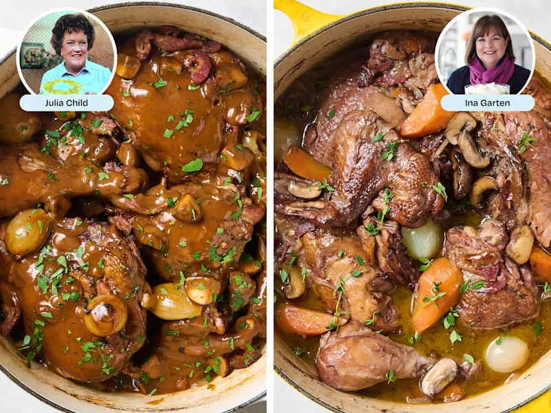 Julia Child v. Ina Garten Coq Au Vin