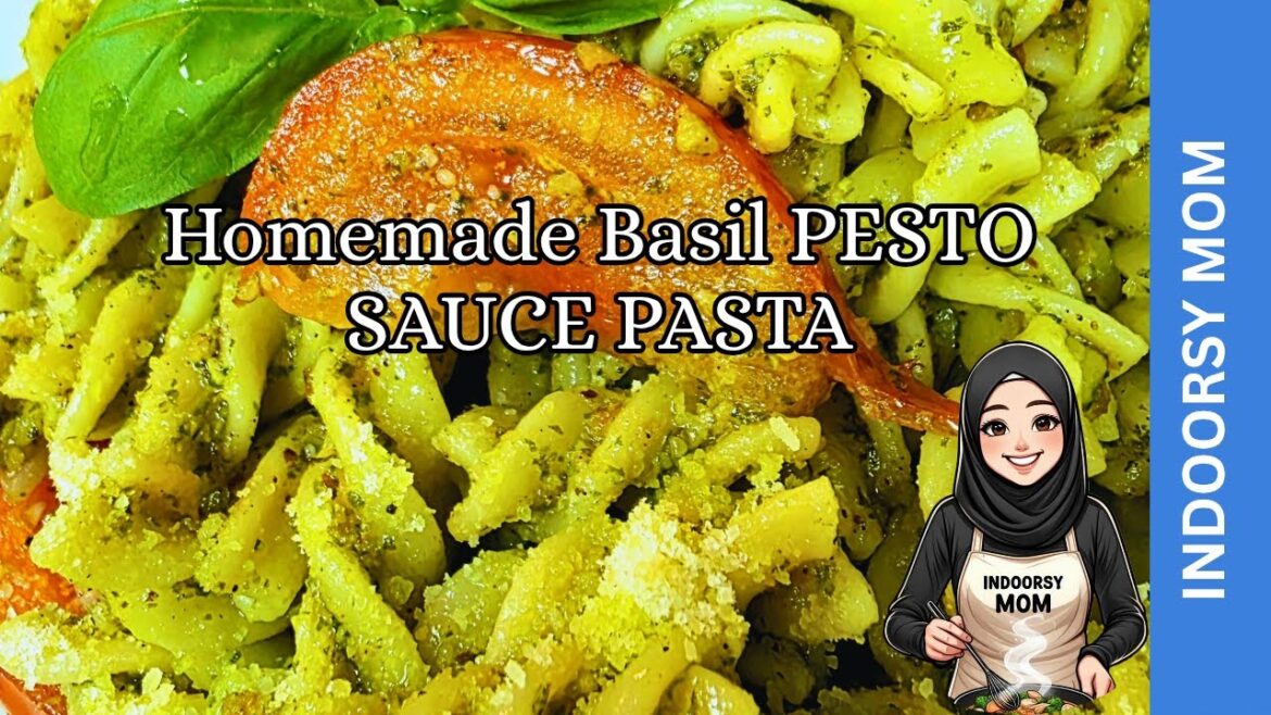 Creamy Homemade Basil Pesto Pasta | Easy & Fresh Italian Pasta Recipe | Indoorsy Mom