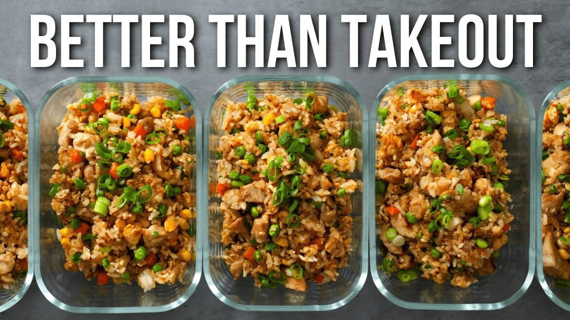 Better Than Takeout Chicken Fried Rice | High Protein Meal Prep