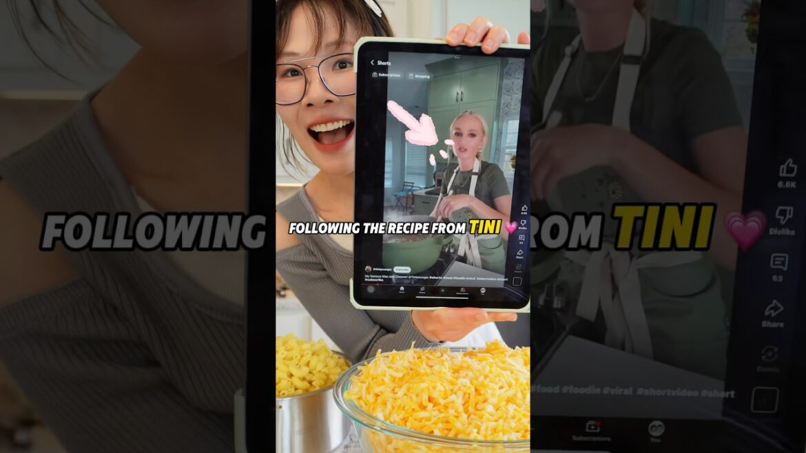 Trying the best Mac and cheese recipe from @t@tiniyounger