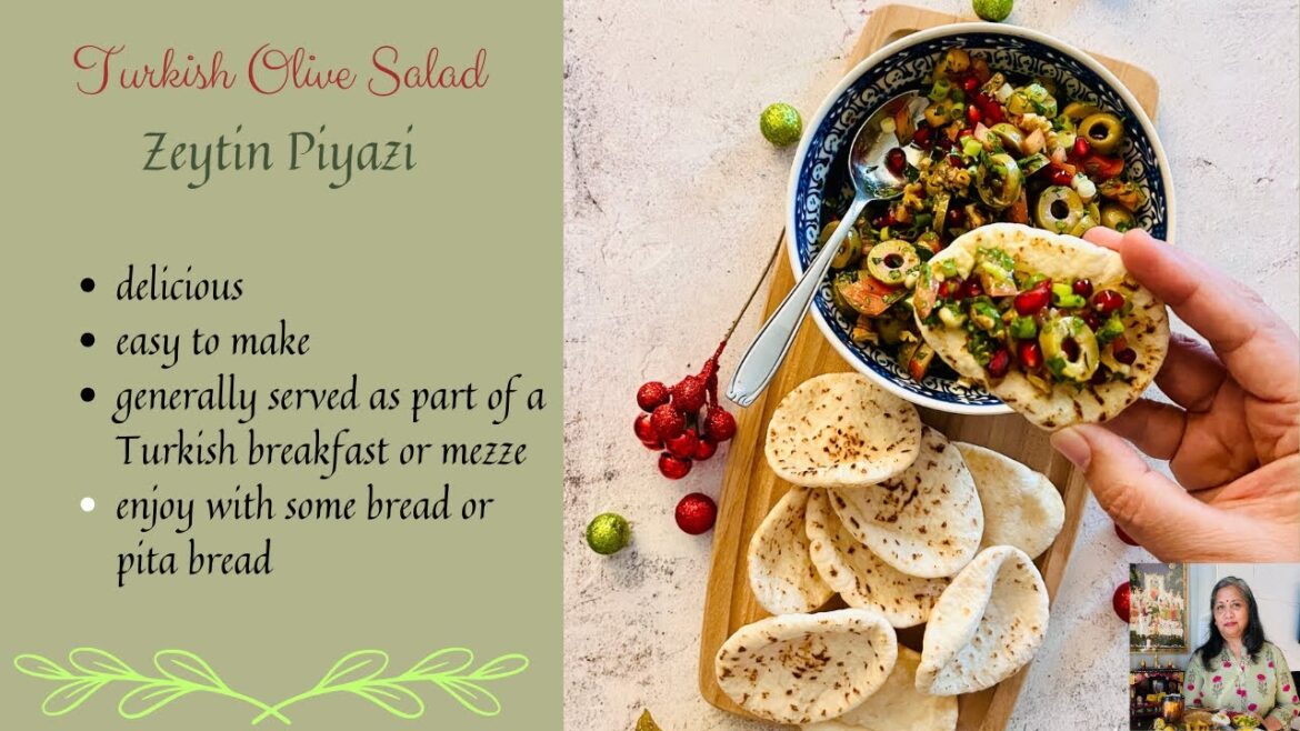 ZEYTIN PIYAZI | TURKISH OLIVE SALAD | BREAKFAST SALAD ZEYTIN PIYAZI | TURKISH OLIVE SALAD | BREAKFAST SALAD