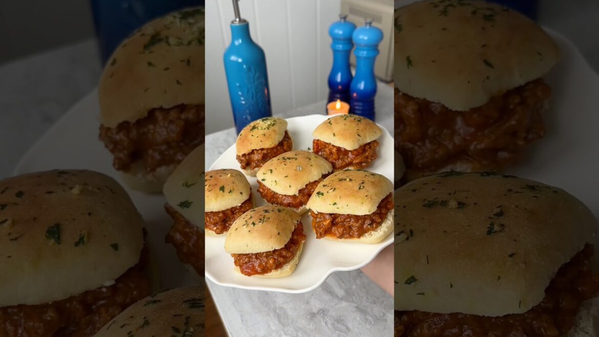 HOW TO MAKE SLOPPY JOE SLIDERS (CHEESY & SAVORY RECIPE) full recipe linked in bio