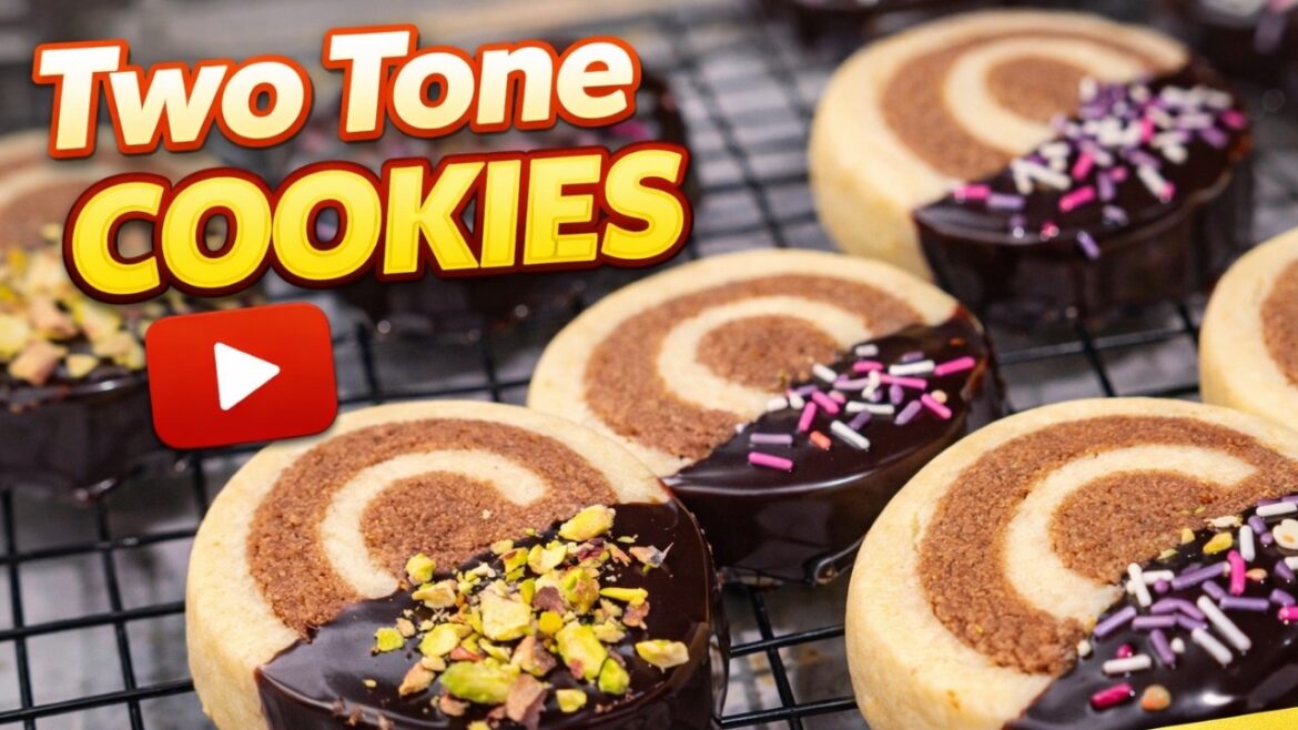 Two Tone Cookies Recipe | Easy Homemade Black & White Cookies