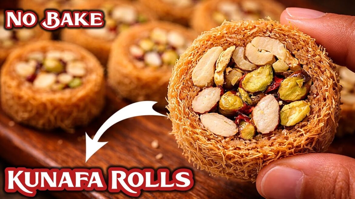 Stop Buying Sweets! Make These 10-Minute No-Bake Kunafa Nut Rolls at Home