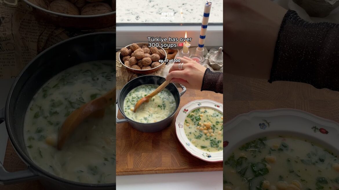 TWO ingredients, ONE soup! This Turkish spinach and chickpea soup is underrated!