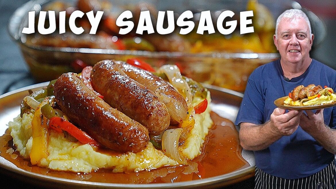 The Juiciest Oven Sausage & Peppers - One Tray Wonder!