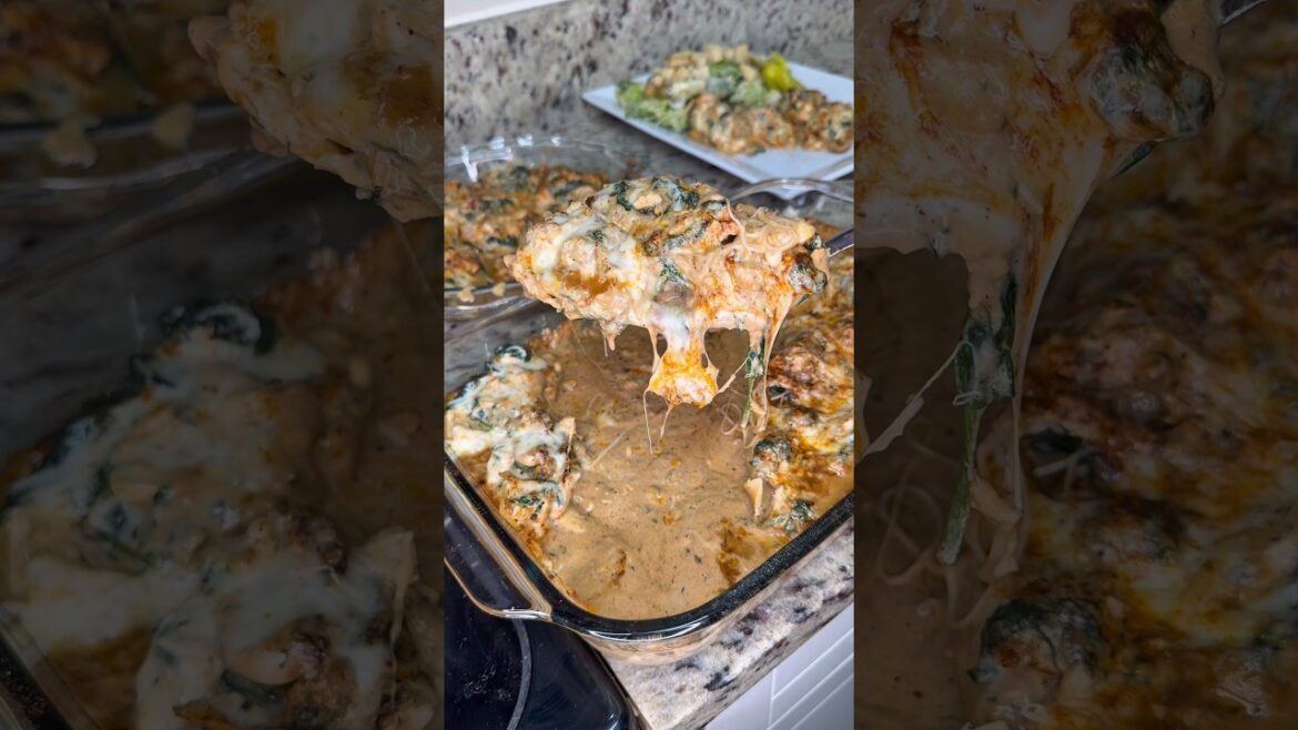 Chicken Alfredo stuffed shells recipe! #fyp #chefflocko #stuffedshells #chickenalfredo #shorts