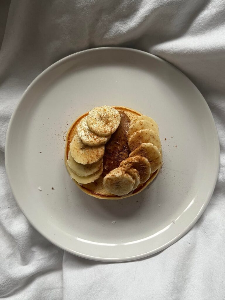 Biscoff banana pancakes
