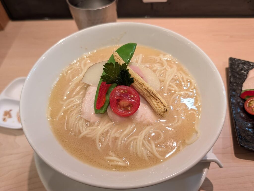 Chicken paitan ramen from Ginza Kagari in Melbourne Australia