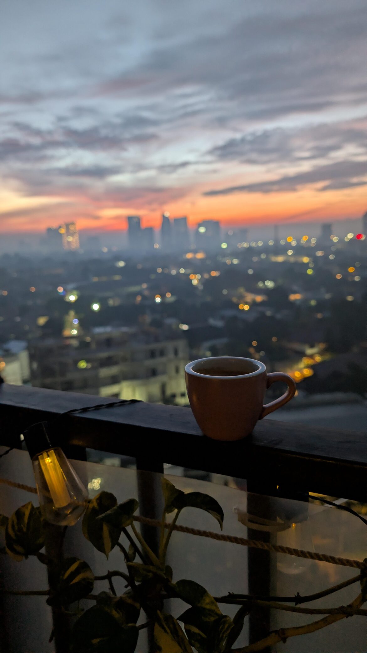 For those who love a morning espresso with dramatic gotham like skies