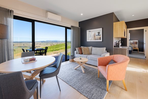 The modern cabins feature a studio and a one-bedroom suite.