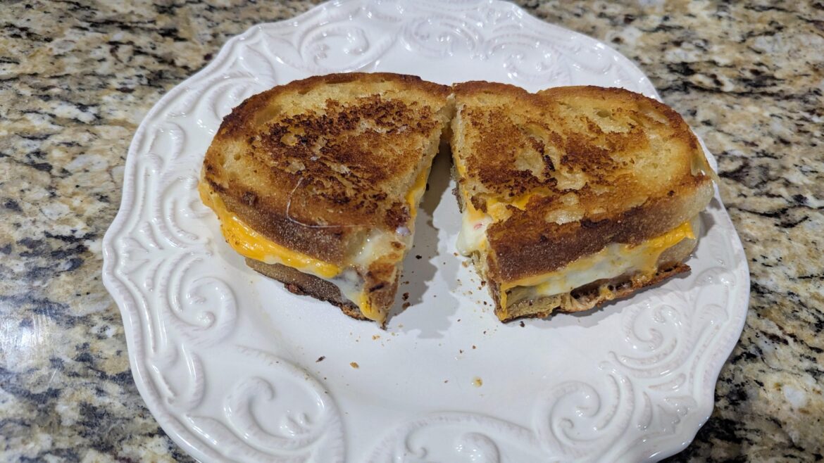 Rustic Italian American and pepper jack cheese