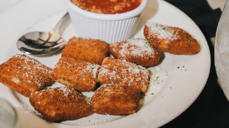A plate of toasted ravioli at Charlie Gitto's in St. Louis