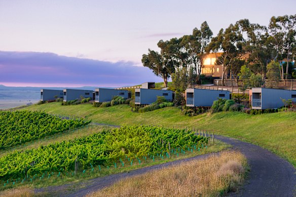 Luxury studio rooms overlooking the vines at Marnong Estate.