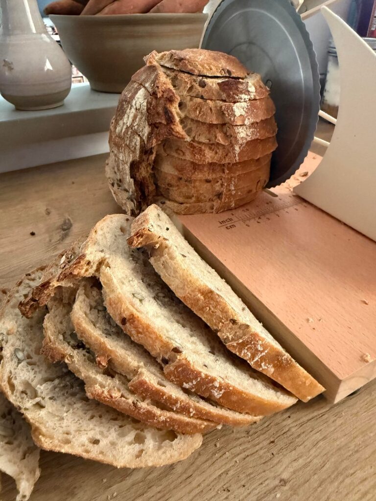 Upped my game with this bread slicer Upped my game with this bread slicer