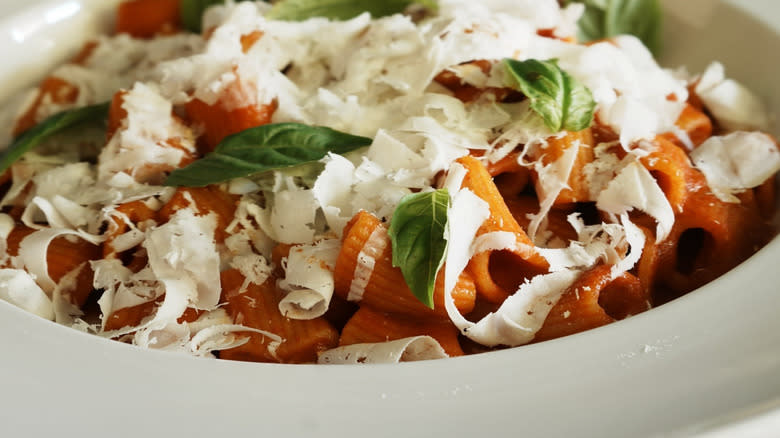 A plate of pasta at Semo Pasta + Wine in Fremont